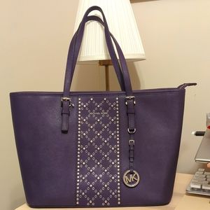 NWT Michael Kors Purple Jet Set Tote Bag